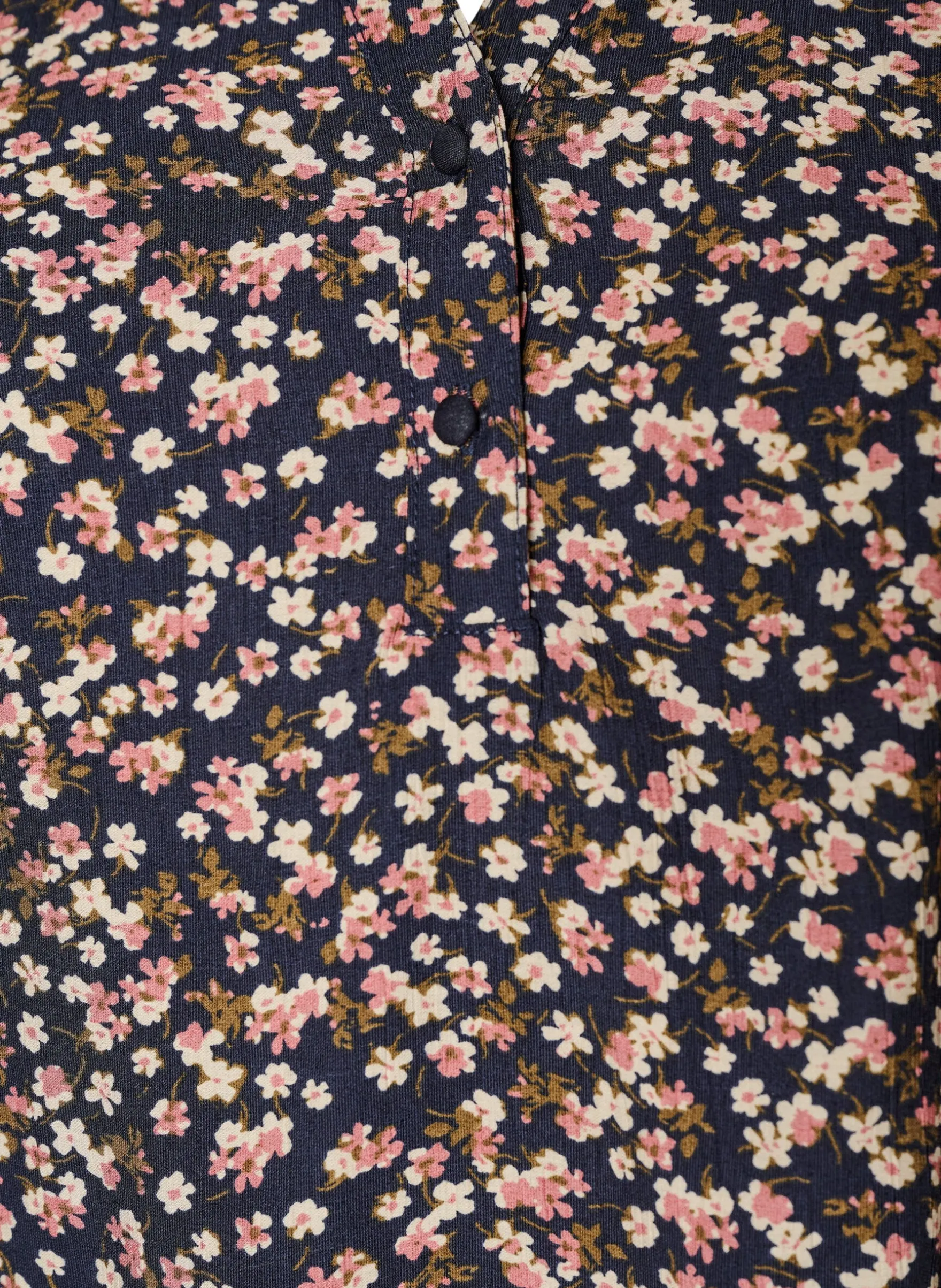 Geblümte Bluse aus Viskose mit kurzen Ärmeln und Smockdetails
