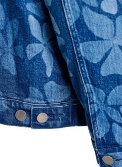 Geblümte Jeansjacke
