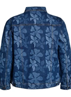 Geblümte Jeansjacke