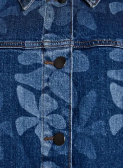 Geblümte Jeansjacke