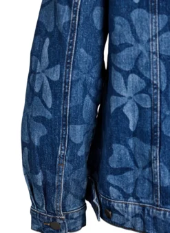 Geblümte Jeansjacke