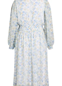 Geblümtes Midikleid mit Wickeloptik und Smock