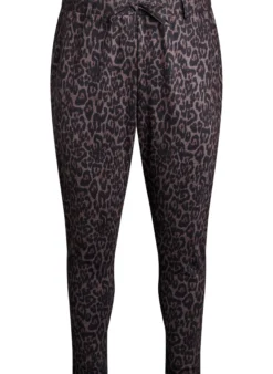 Gekürzte Hose mit Leopardenmuster