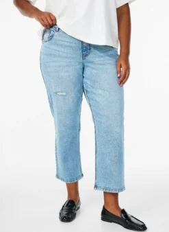 Gekürzte Vera Jeans mit Destroyed-Effekten