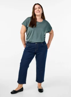Gekürzte Vera Jeans mit geradem Bein