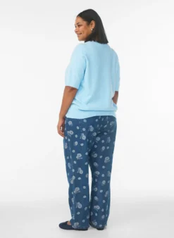 Gemma hoch taillierte geblümte Jeans