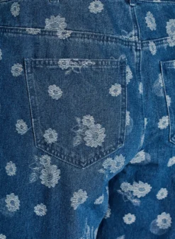 Gemma hoch taillierte geblümte Jeans