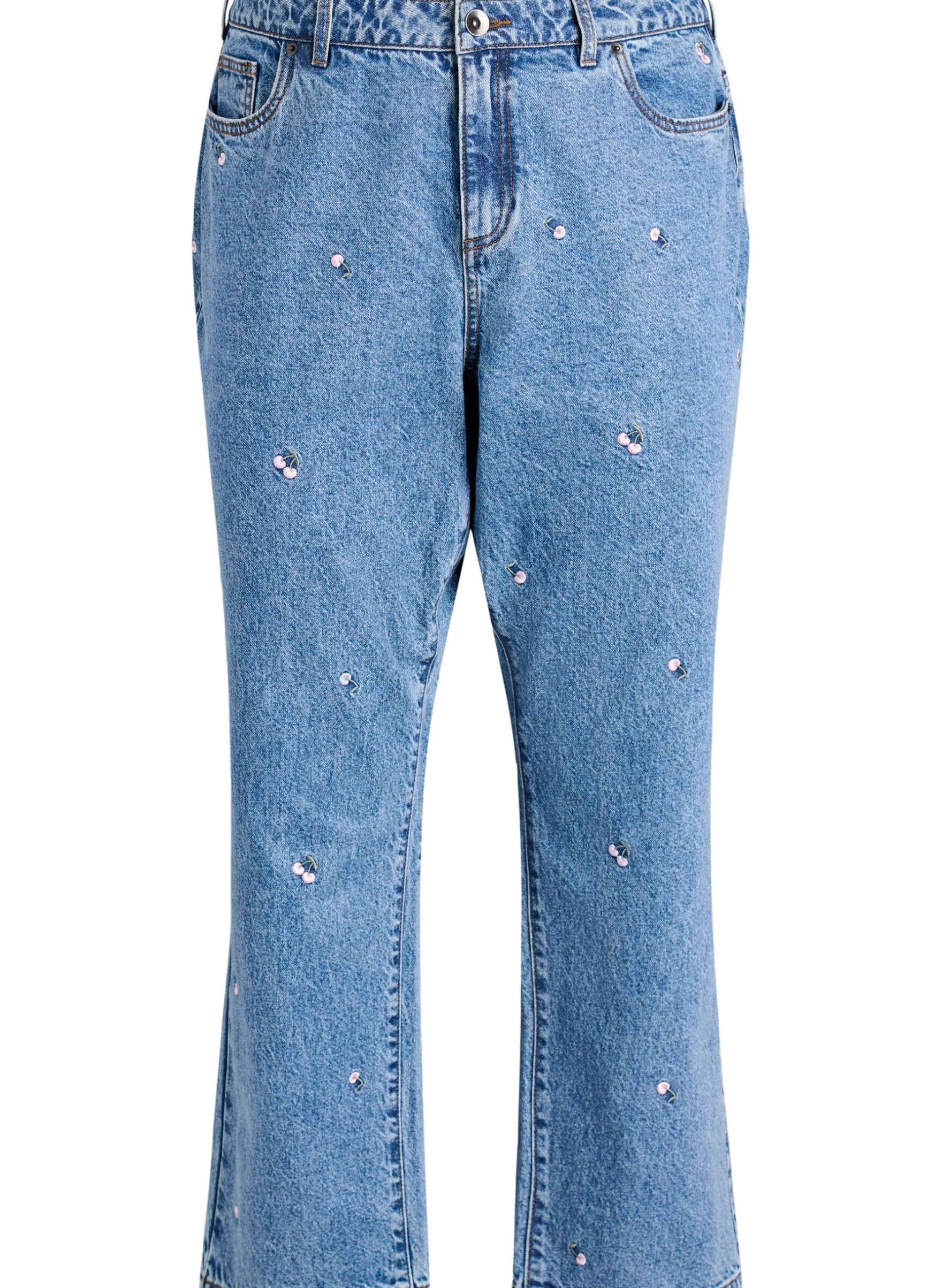 Gemma Jeans mit hoher Taille und aufgestickten Details