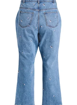 Gemma Jeans mit hoher Taille und aufgestickten Details