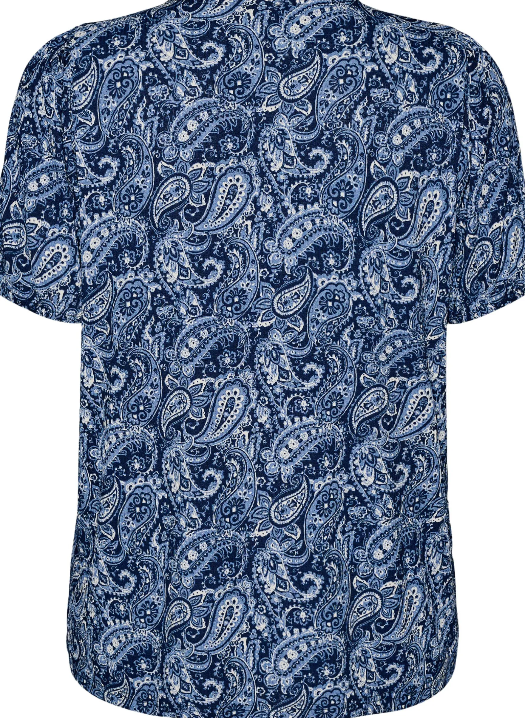Gemusterte Bluse mit kurzen Ärmeln