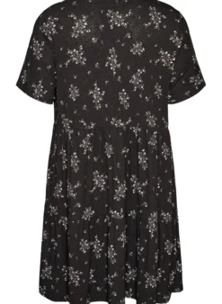 Gemustertes Kleid mit Einsätzen