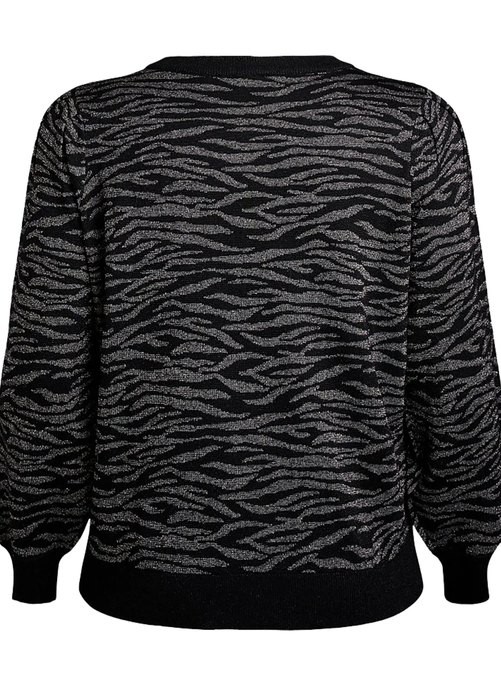 Gemusterte Strickbluse mit Glitzereffekt
