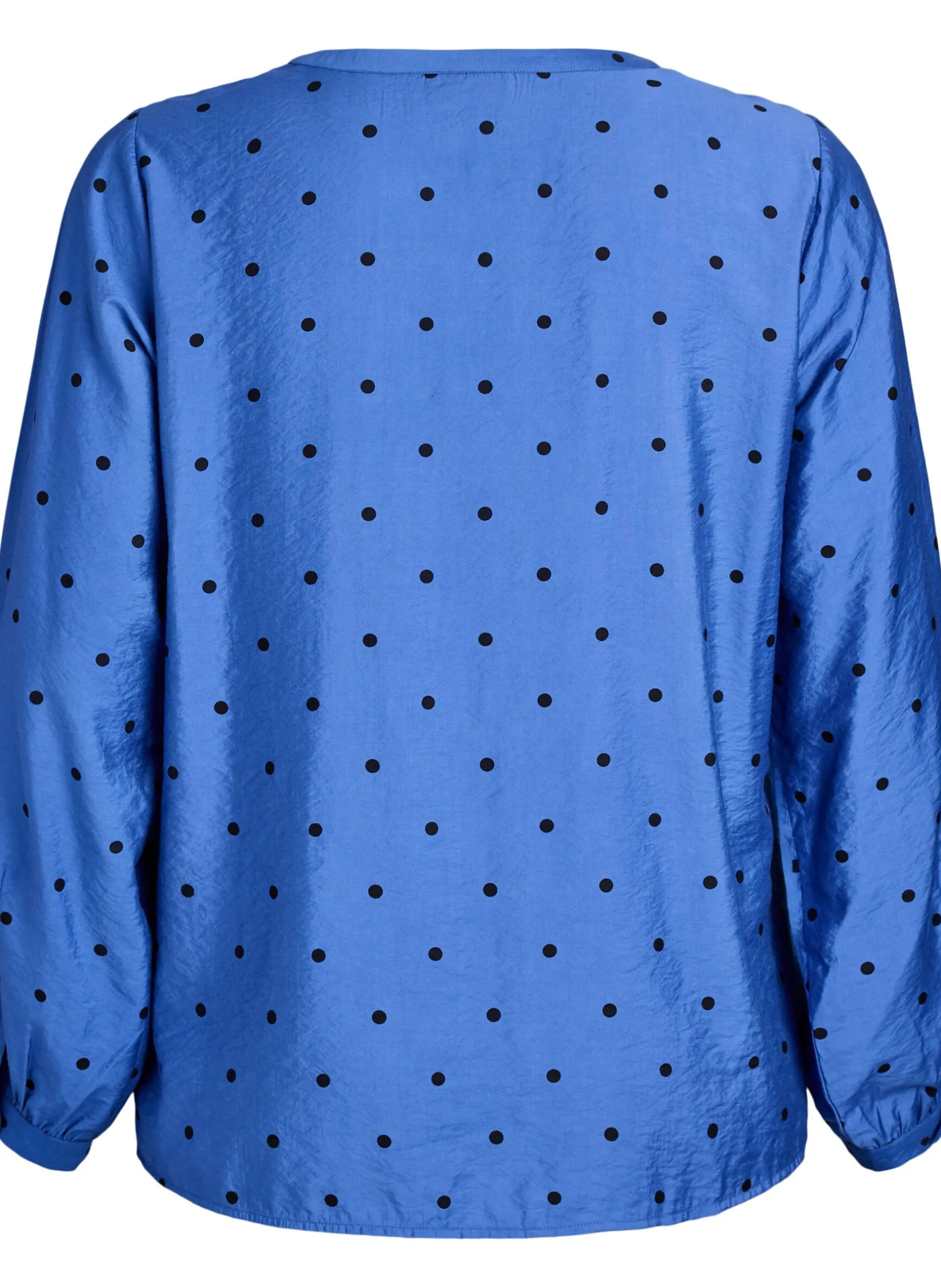 Gepunktete Bluse mit langen Ärmeln