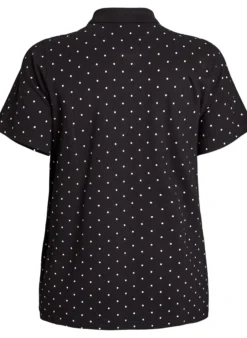 Gepunktetes Poloshirt mit kurzen Ärmeln