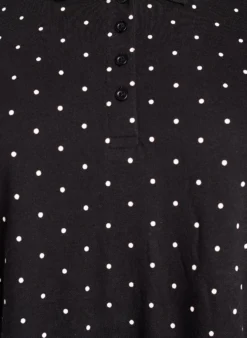Gepunktetes Poloshirt mit kurzen Ärmeln