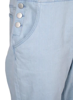 Gestreifte Jeans-Latzhosen