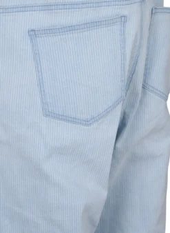 Gestreifte Jeans-Latzhosen