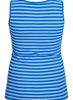 Gestreiftes Tanktop mit Rippenstruktur