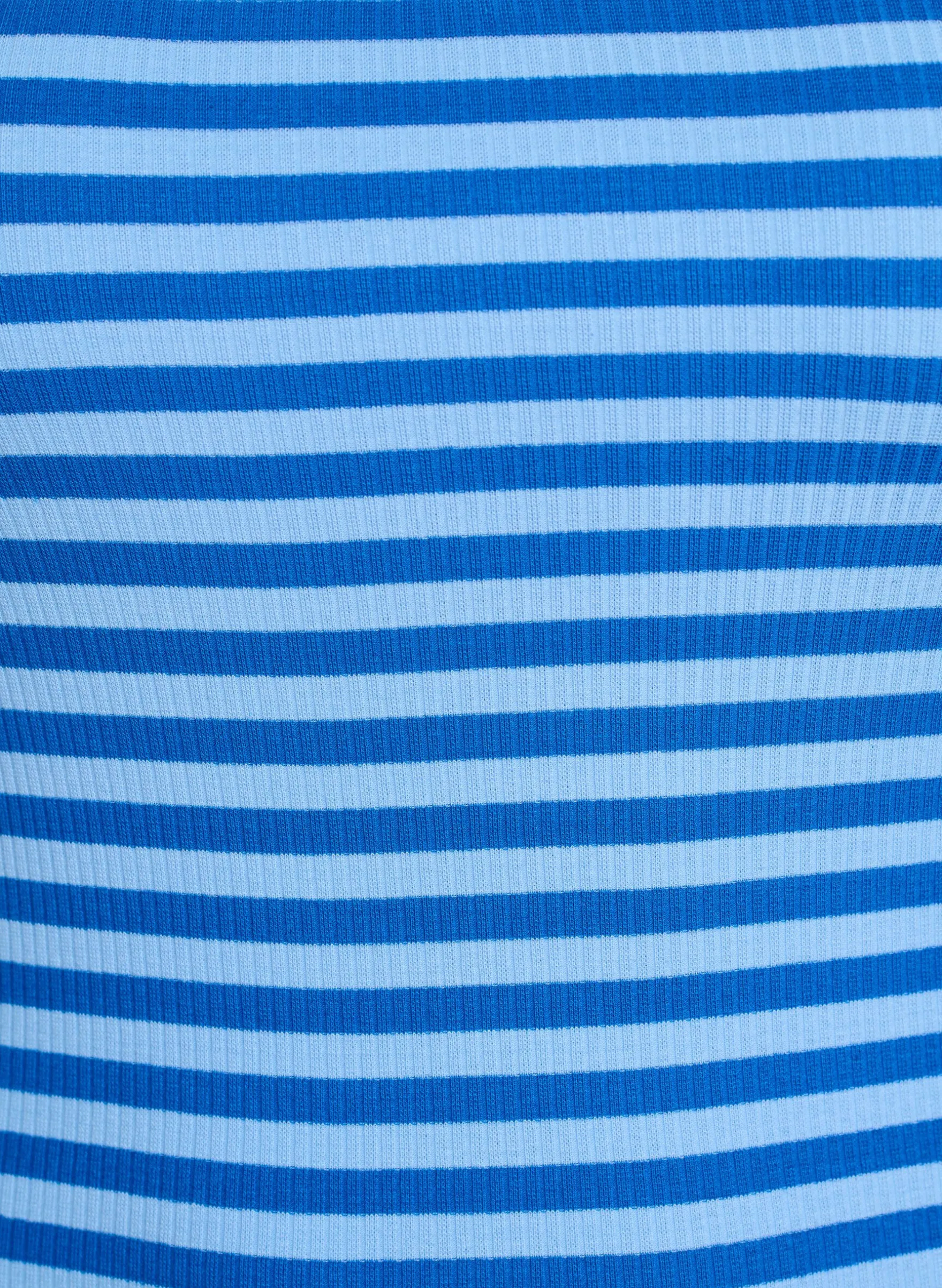 Gestreiftes Tanktop mit Rippenstruktur