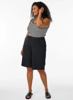 Gestreiftes Tanktop mit Rippenstruktur