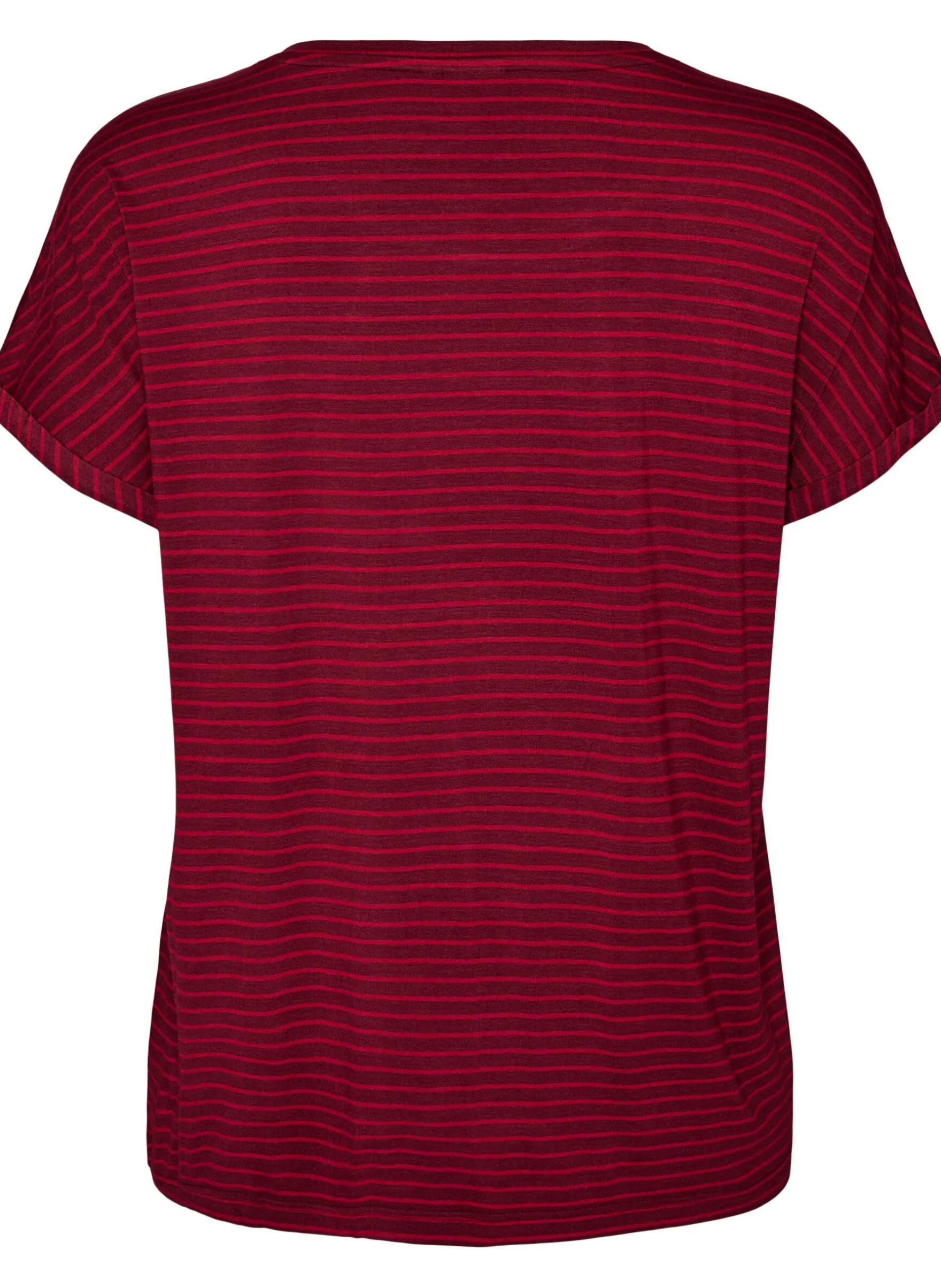 Gestreiftes T-Shirt aus Viskose mit Rundhalsausschnitt