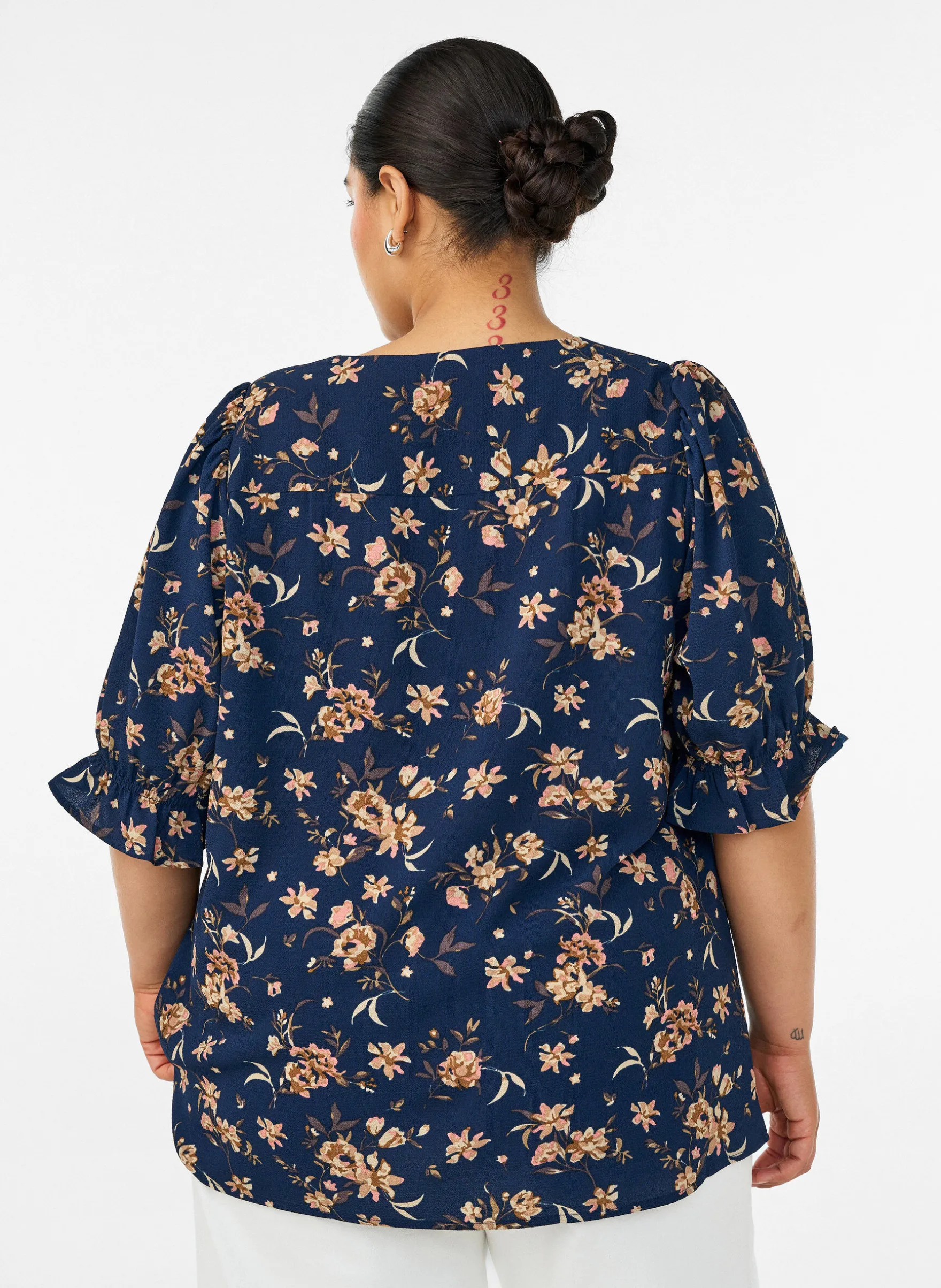 Hemdbluse mit 1/2-Ärmeln