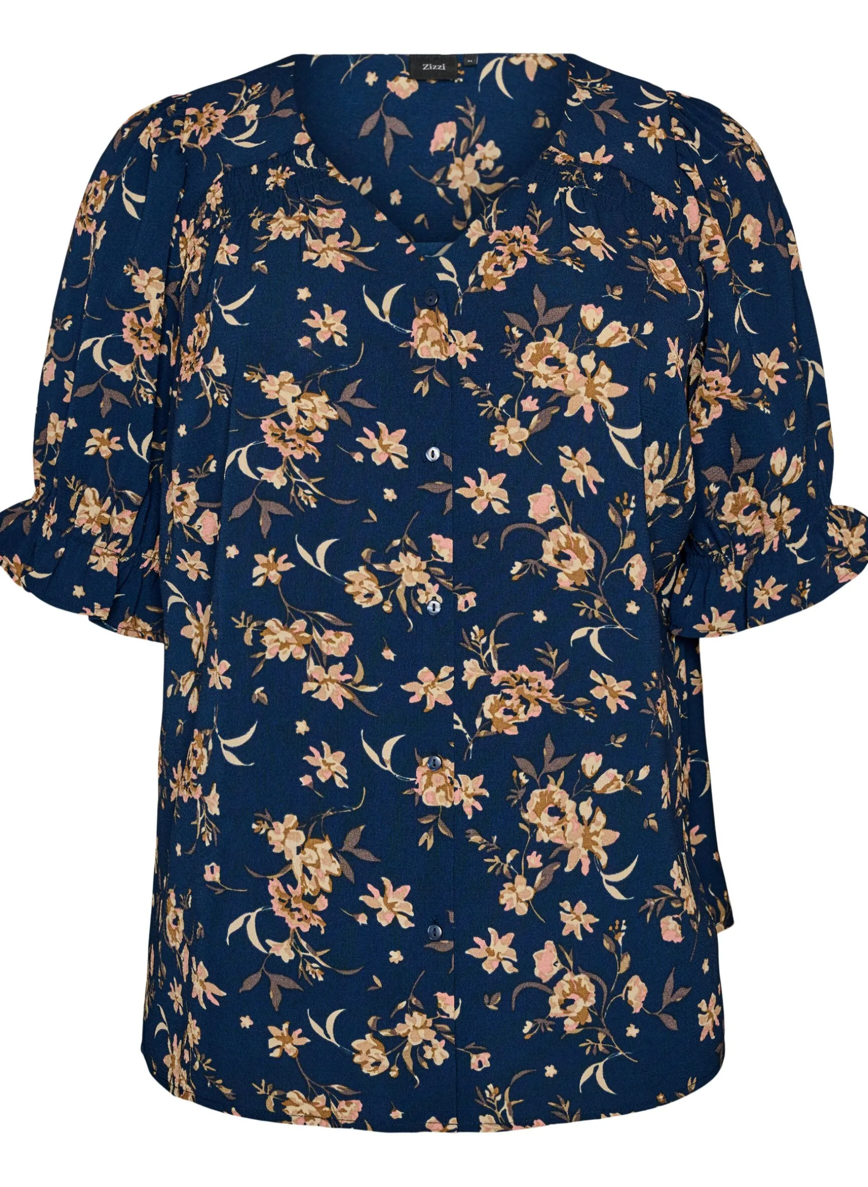 Hemdbluse mit 1/2-Ärmeln