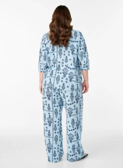Hemdbluse mit 3/4-Ärmeln