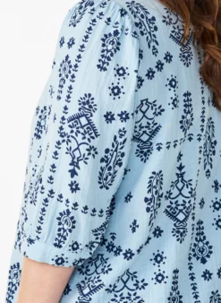 Hemdbluse mit 3/4-Ärmeln