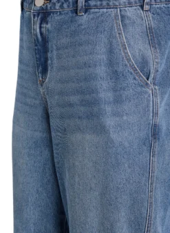 Hoch taillierte Barrel-Jeans