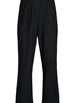 Hoch taillierte Hose aus Jersey mit weitem Bein