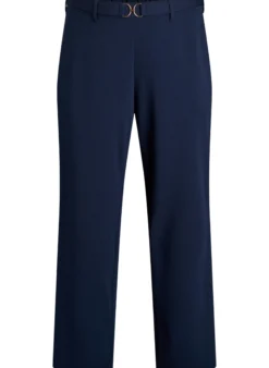 Hoch taillierte Hose mit Gürtel und goldener Schnalle
