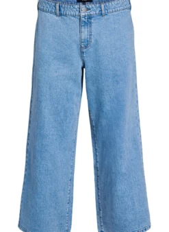 Hoch taillierte Jeans mit weitem Bein