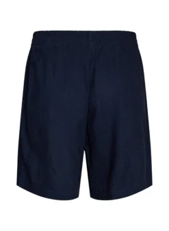 Hoch taillierte Shorts aus Leinen und Viskose