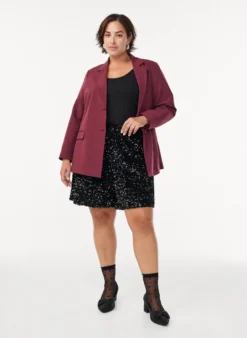 Hoch taillierte Shorts mit Pailletten