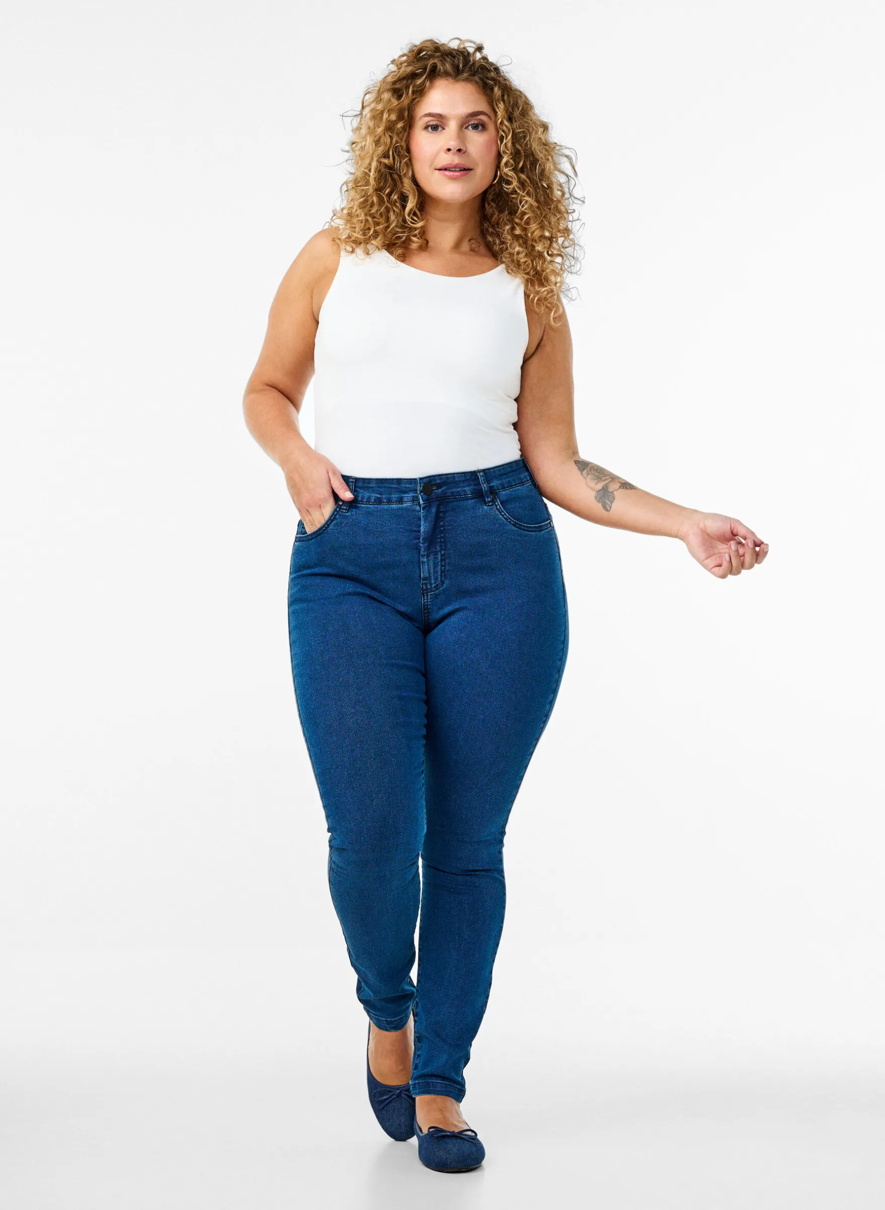 Hochtaillierte Super Slim Amy Jeans