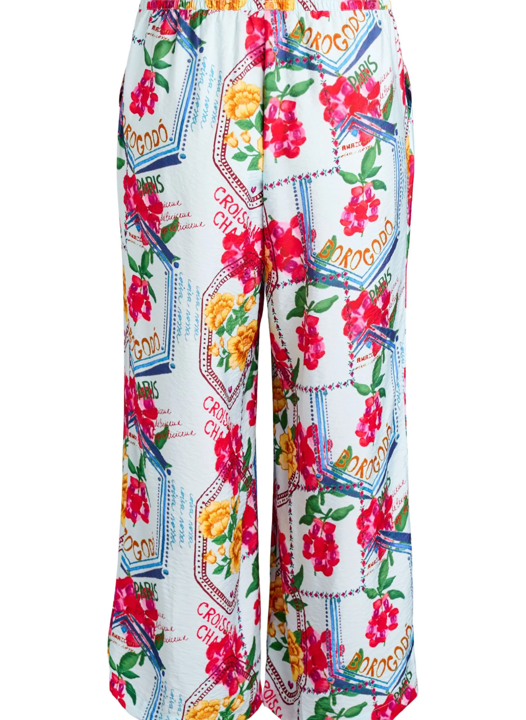 Hose mit geradem Bein in farbenfrohem Print