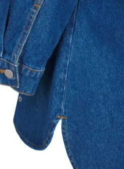 Jeansbluse mit Ösen