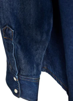 Jeanshemd aus Lyocell mit Druckknöpfen