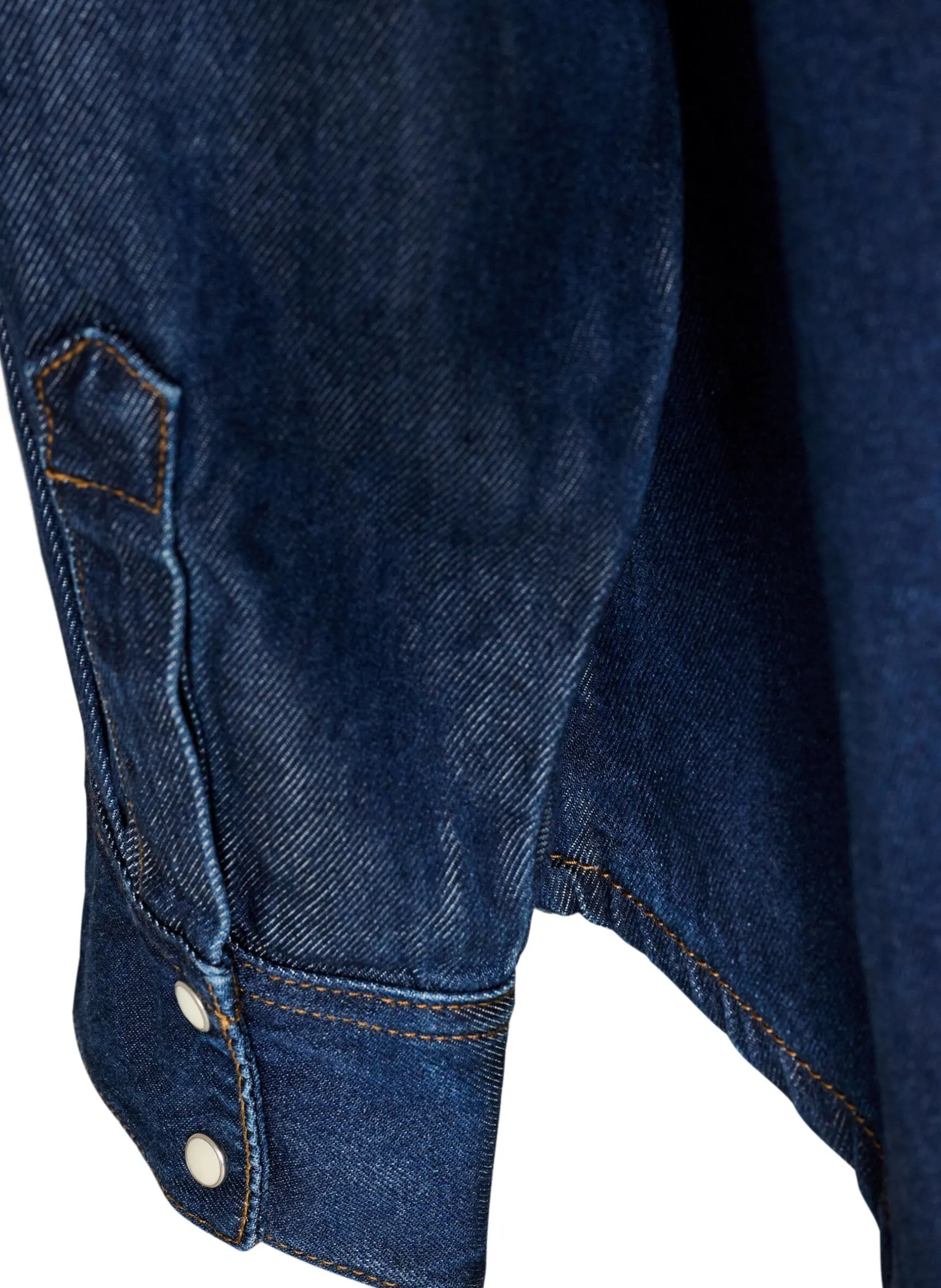 Jeanshemd aus Lyocell mit Druckknöpfen