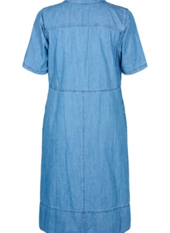 Jeanshemdkleid mit kurzen Ärmeln