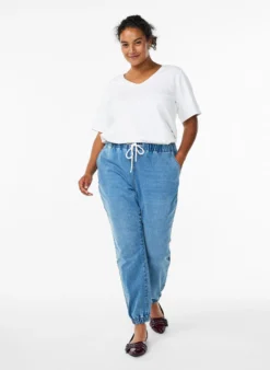 Jeans-Jogginghose mit Taschen