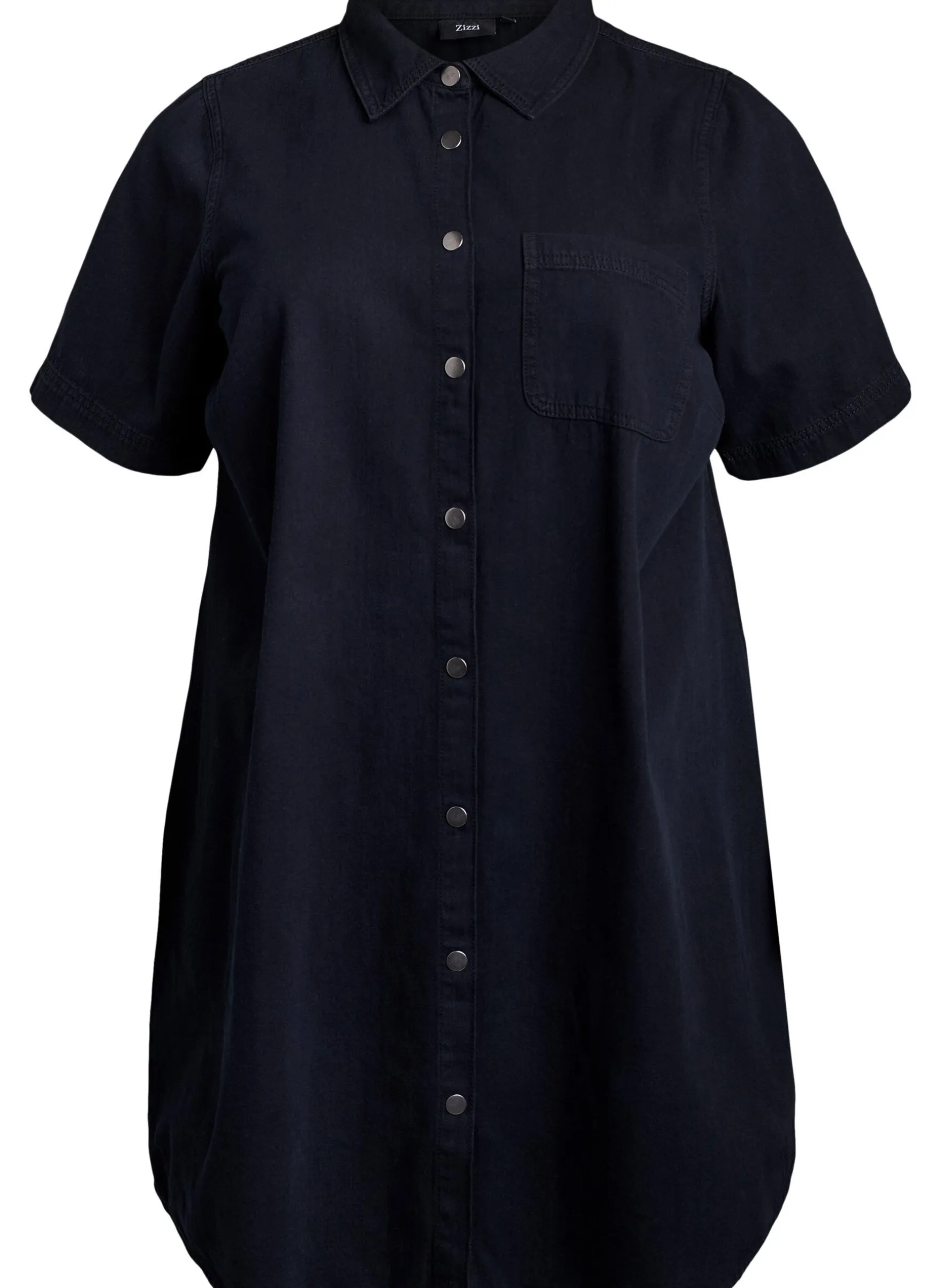 Jeanskleid aus Denim mit kurzen Ärmeln