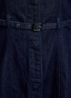 Jeanskleid mit Gürtel und 3/4-Ärmeln
