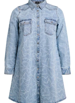 Jeanskleid mit Herzmuster