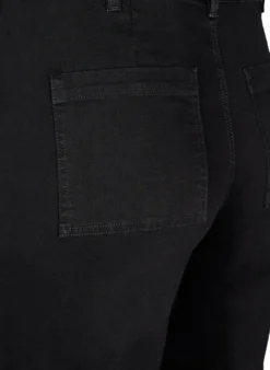 Jeans mit hoher Taille und weitem Bein