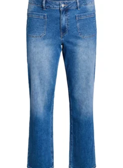 Jeans mit Vordertaschen und geraden Beinen