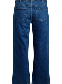 Jeans mit weitem Bein und hohem Bund