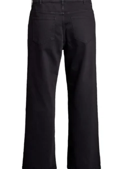 Jeans mit weitem Bein und hohem Bund