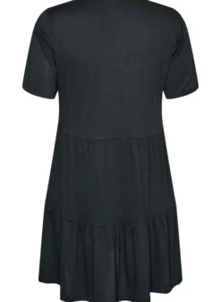 Jerseykleid mit Spitzendetails und mehrlagigem Rock